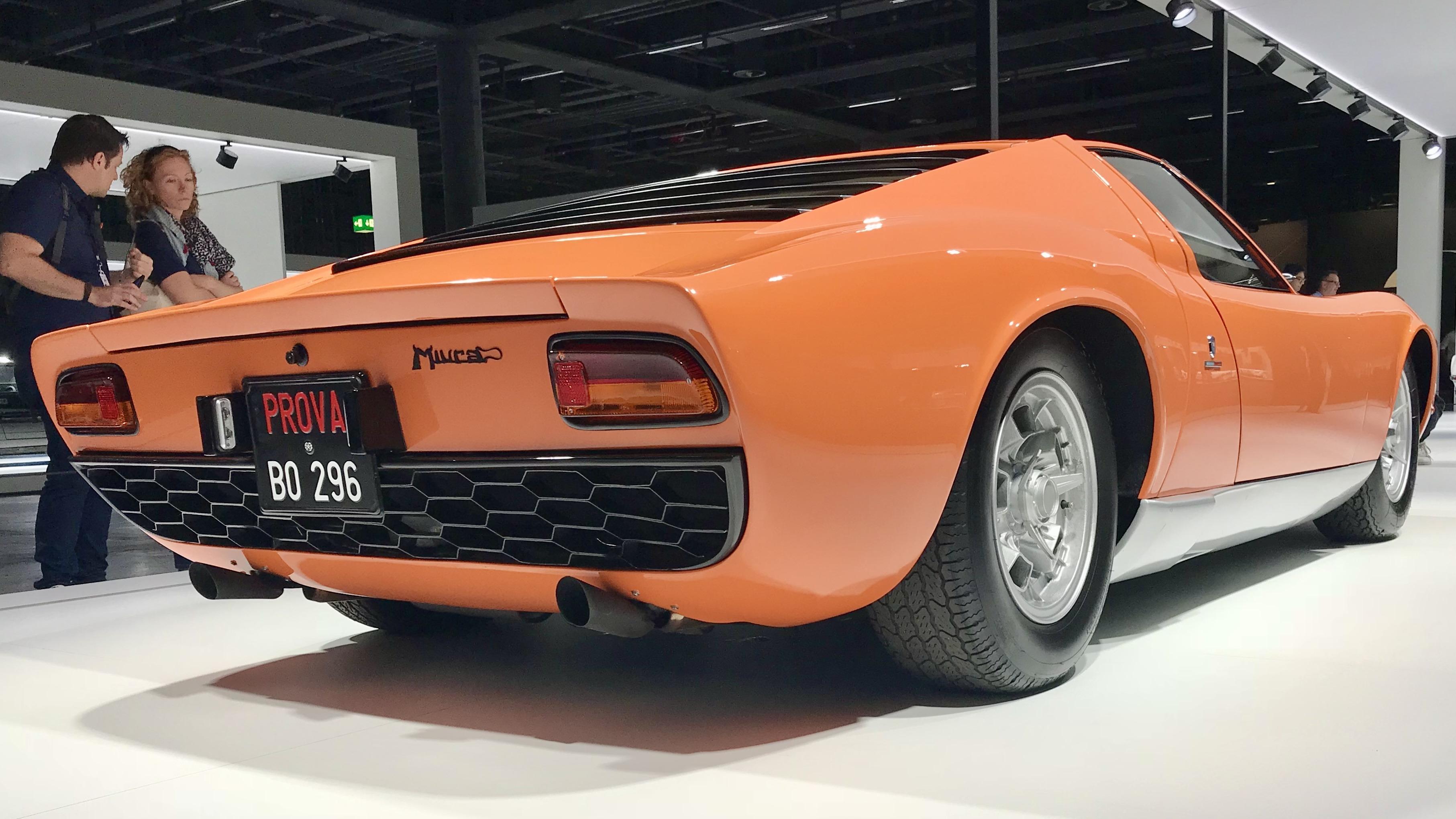 The 1968 Lamborghini Miura P400 used in The Italian Job, chassis 3586, photographed at Grand Basel 2018